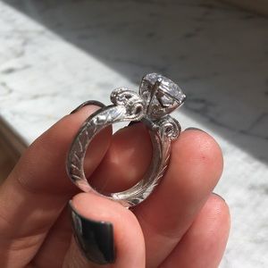 Antique Vintage Sterling Silver Ring Size 6.25